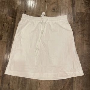 Talbots Linen/cotton blend white skirt mamma mia aesthetic